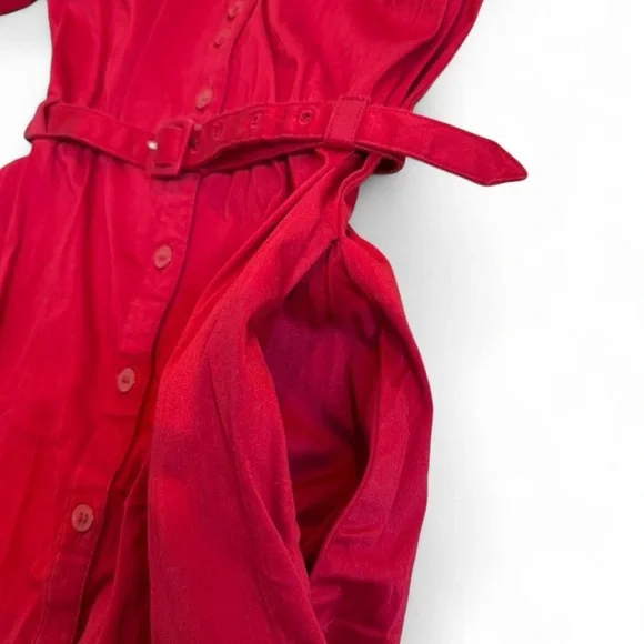 H&M Vibrant Red Long Sleeve Dress - Picture 3 of 8